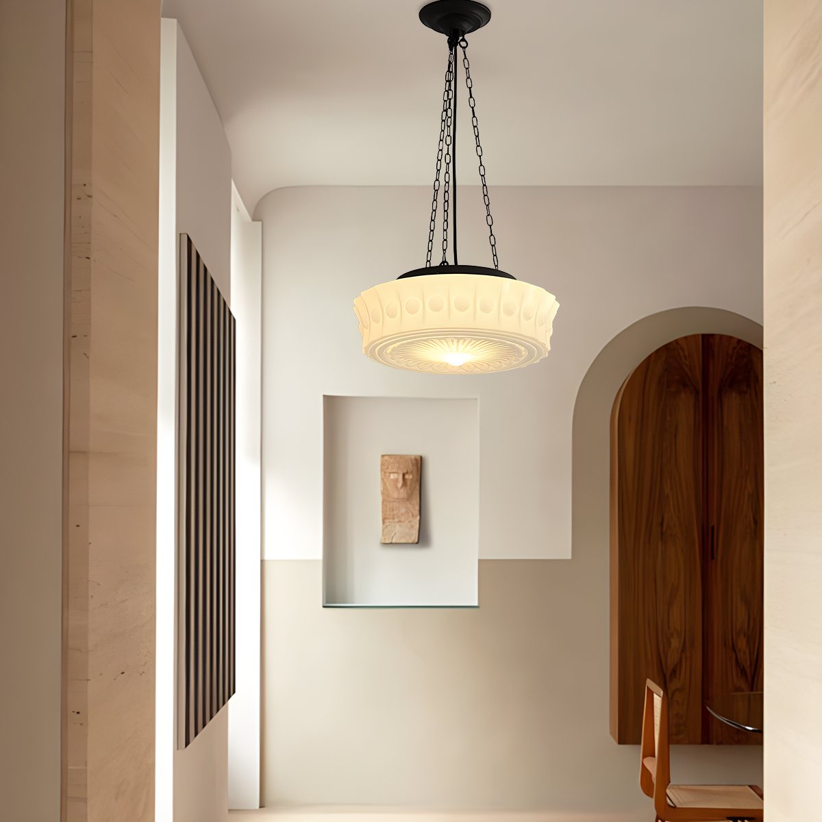 flairel Hailie Vintage French Dome Pendant Light for Living Room