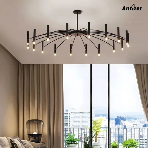 flairel Modern Adjustable Candelabra Chandelier for Living Room