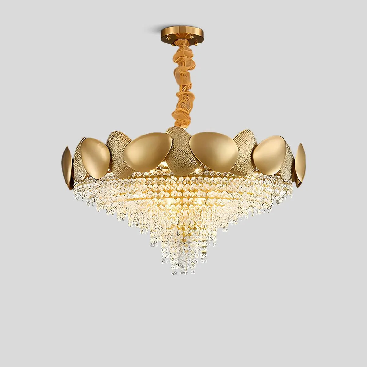 flairel Luxurious Crystal Golden Chandelier