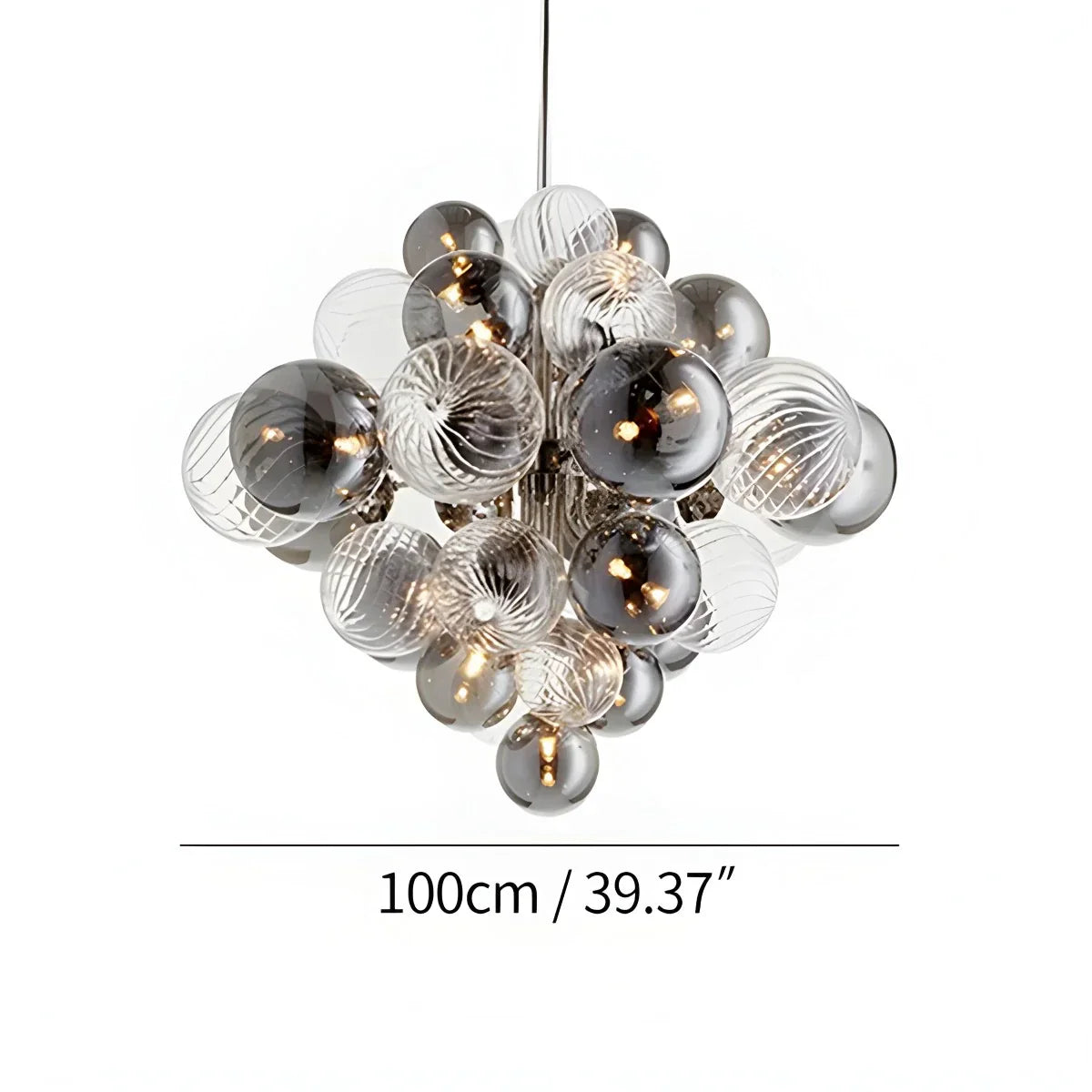 flairel Nordic Glass Bubble Chandelier