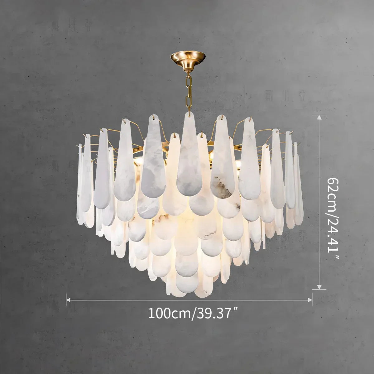 flairel Modern Luxury Multi-layer Spanish Alabaster Chandelier