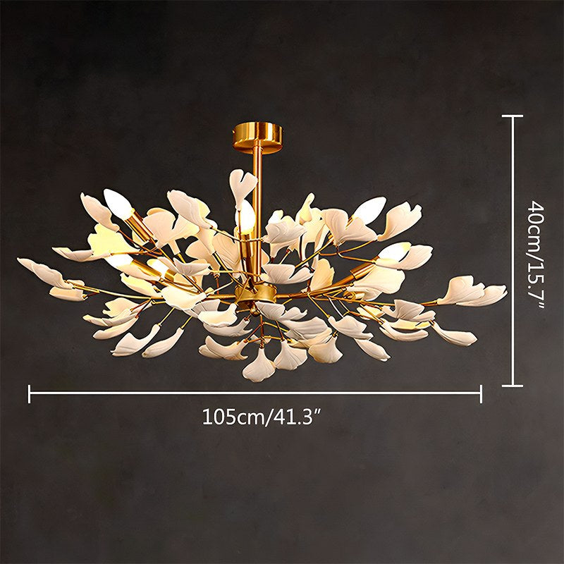 flairel Ginkgo Chandelier-A for Bedroom Living Room