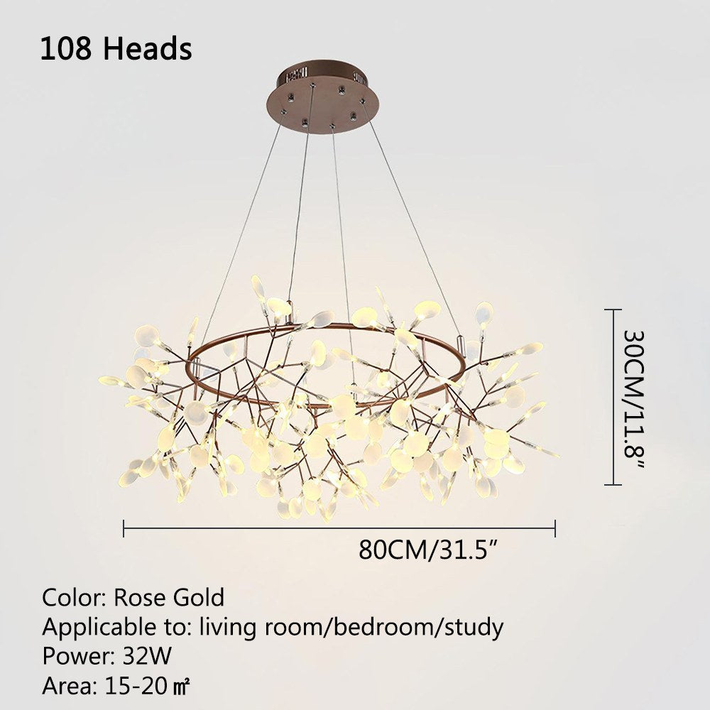 flairel Branch Firefly Chandelier for Living Room