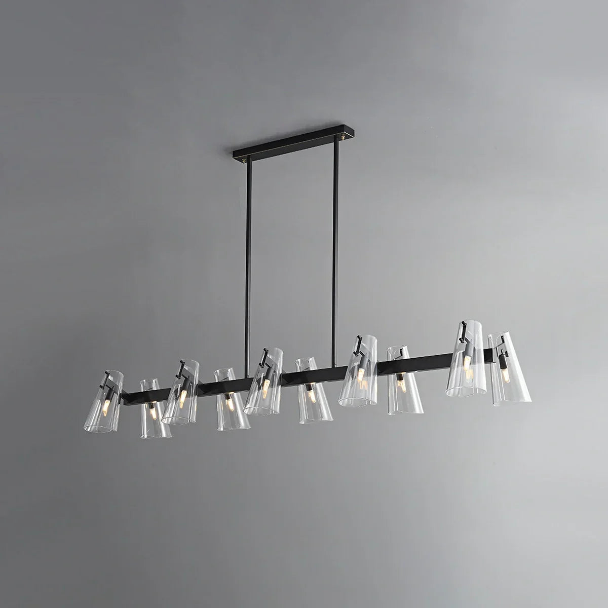 flairel Modern All-Copper Acrylic Chandelier for Dining Room
