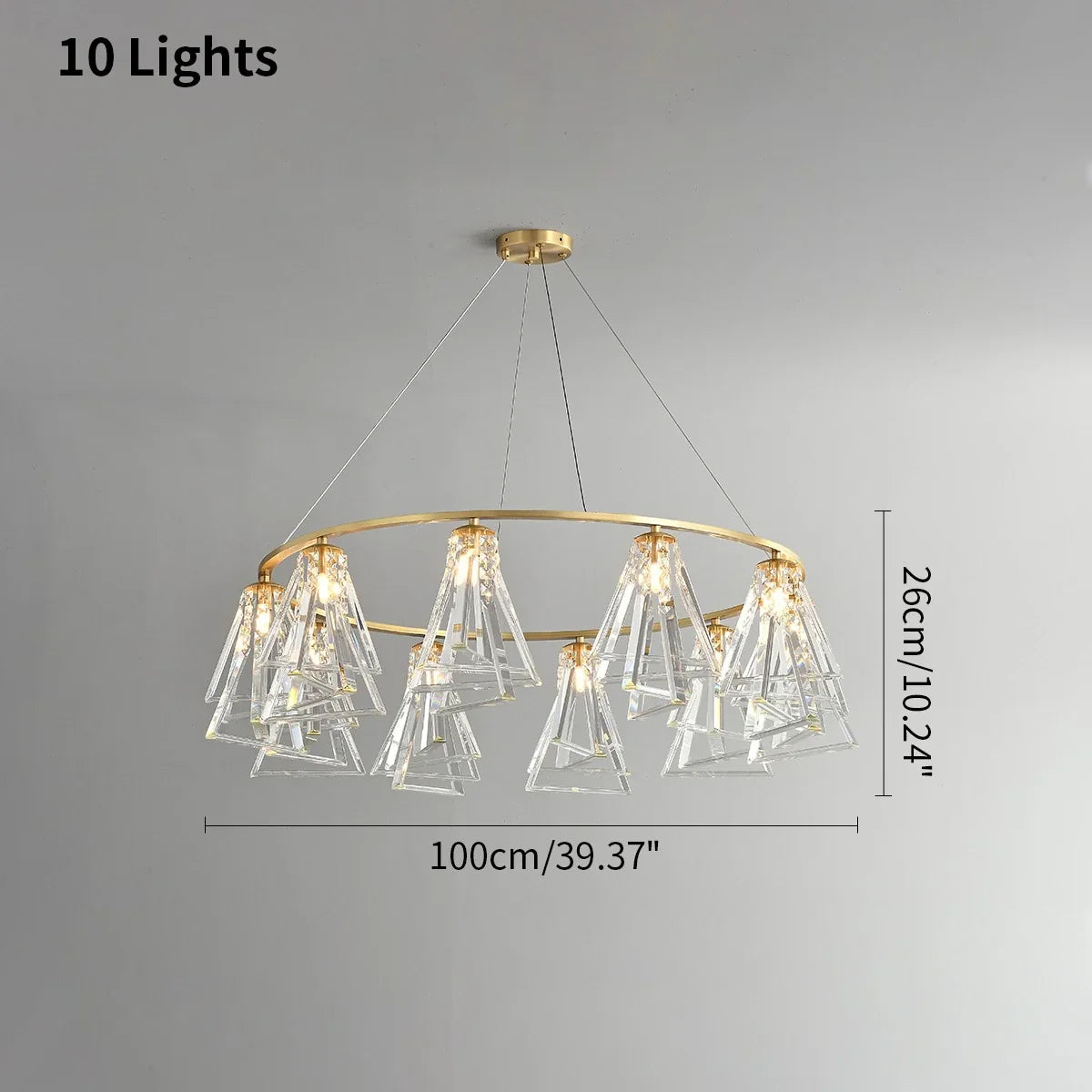 flairel Modern Simple Crystal Chandelier for Living Room