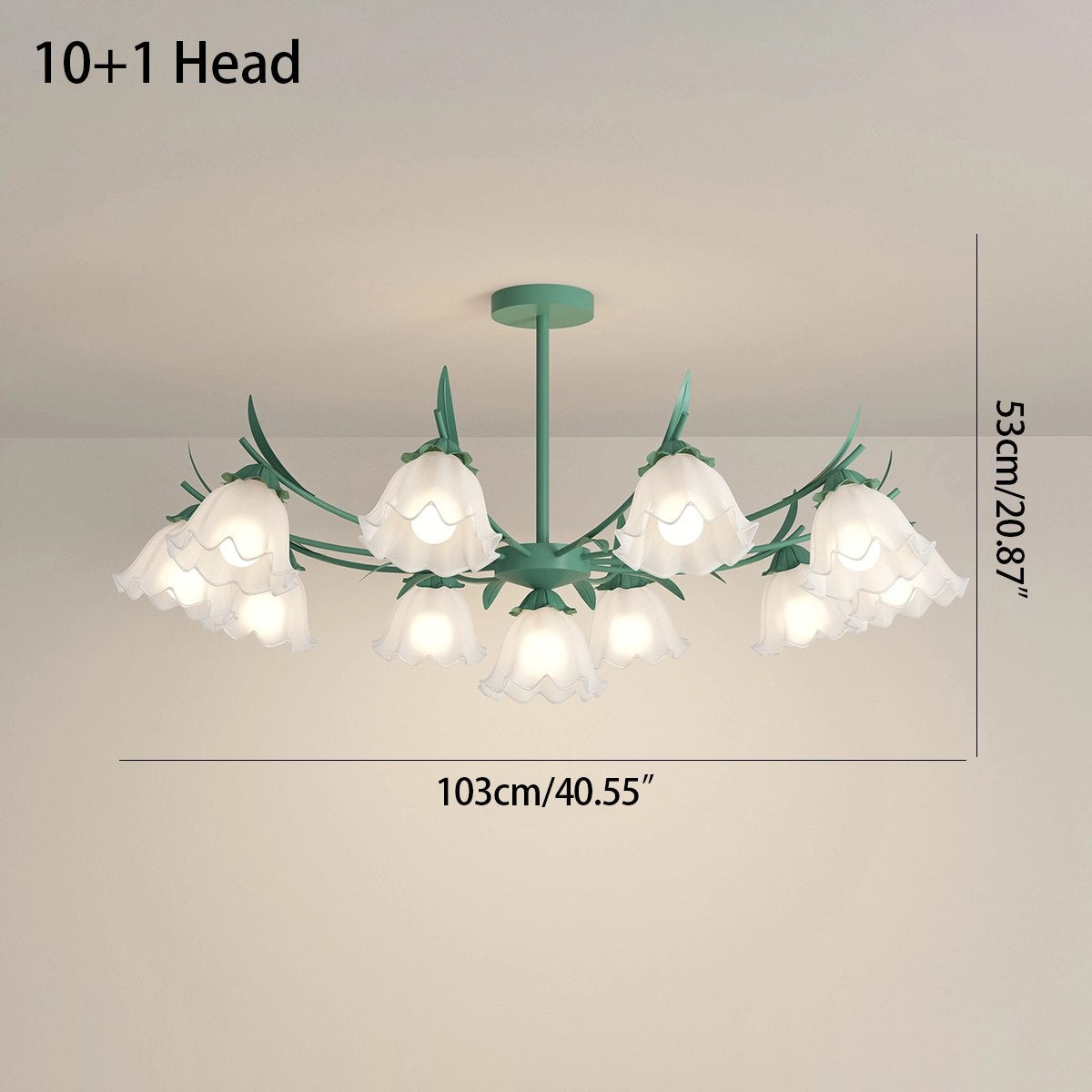 flairel French Vintage Lily of the Valley Flower Chandelier