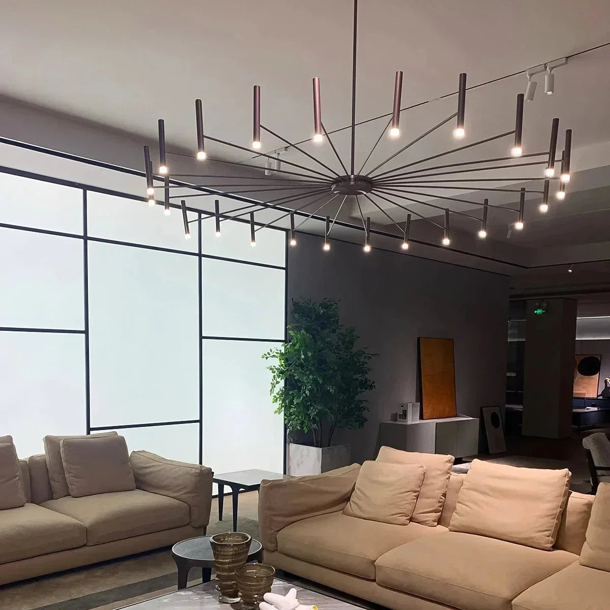 flairel Modern Adjustable Candelabra Chandelier for Living Room
