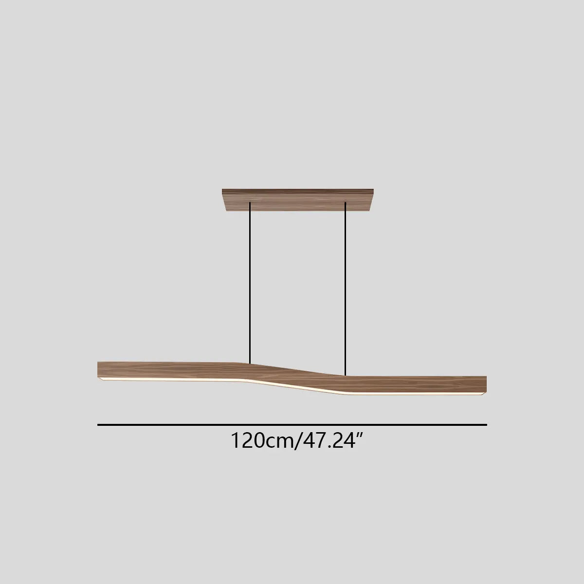 flairel Woodgrain Linear Pendant Light for Kitchen