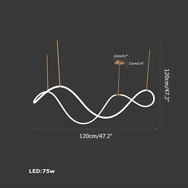 flairel Modern Long Hose Led Pendant Light for Dining Room