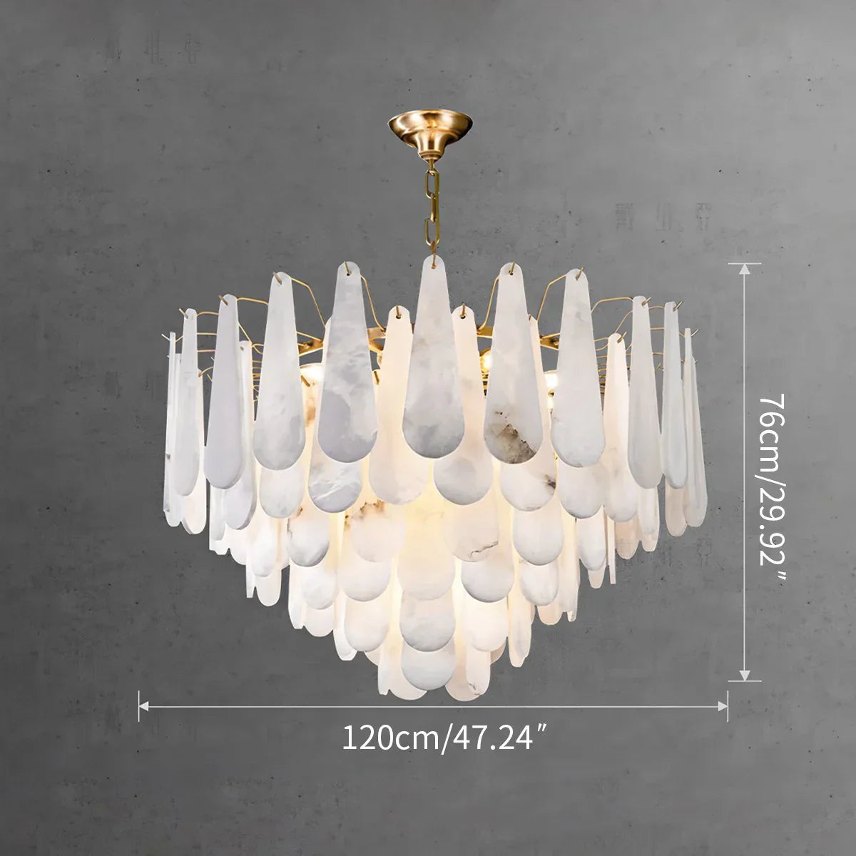 flairel Modern Luxury Multi-layer Spanish Alabaster Chandelier