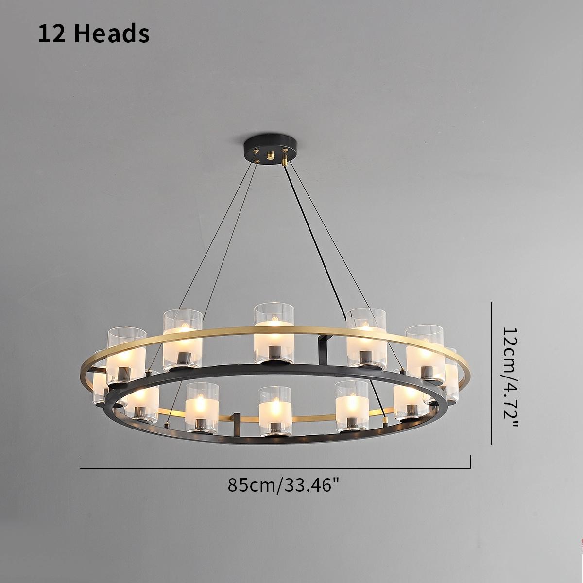 flairel Nordic Art Simulation Candle Glass Chandelier