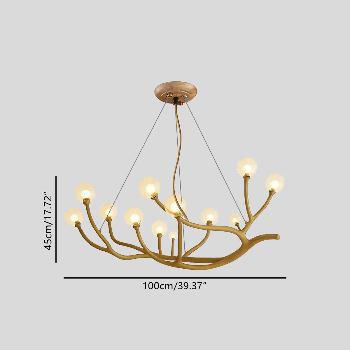 flairel Arvore Branch Glass Chandelier for Dining Room