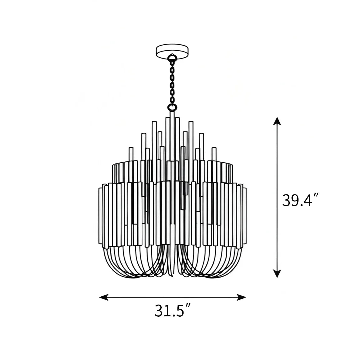 flairel Twiggy Chandelier for Dining Room