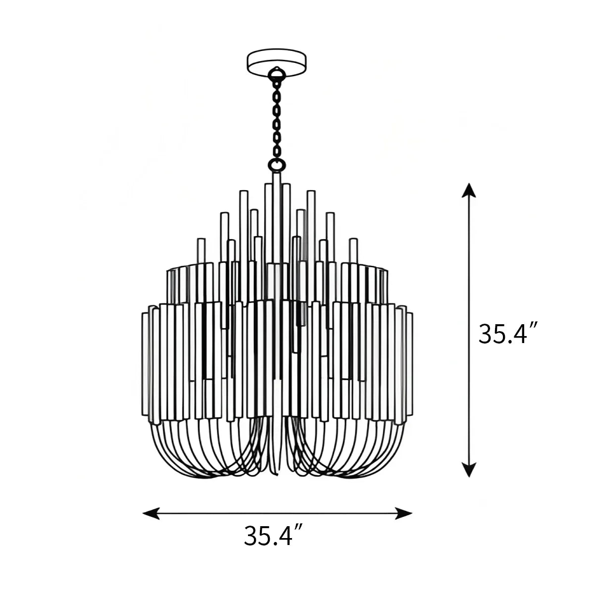 flairel Twiggy Chandelier for Dining Room