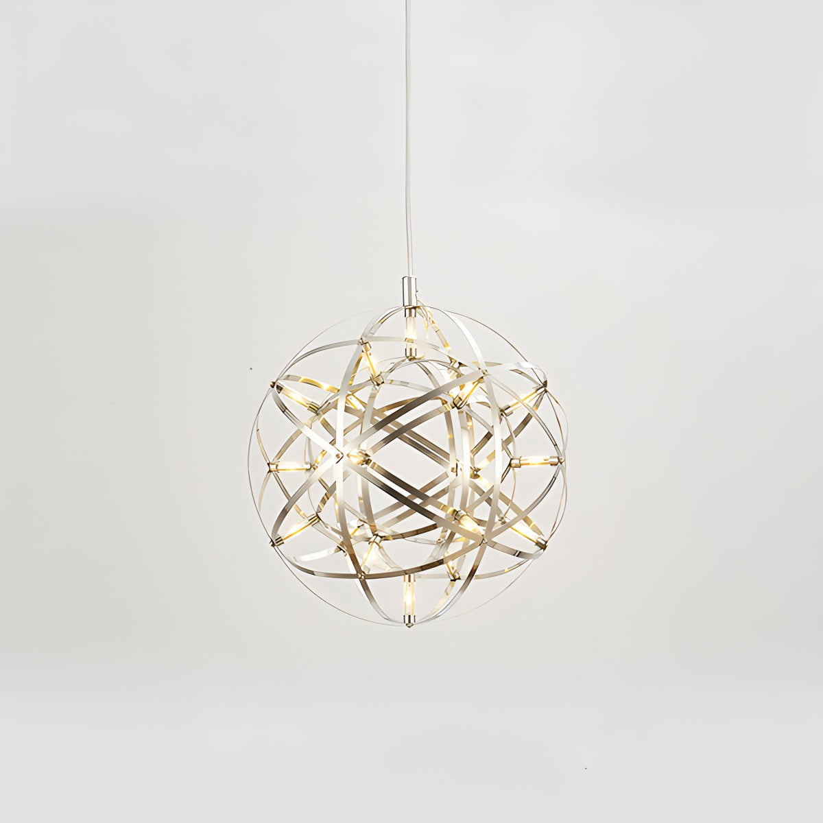 flairel Silver Fire Ball Pendant Light for Dining Room