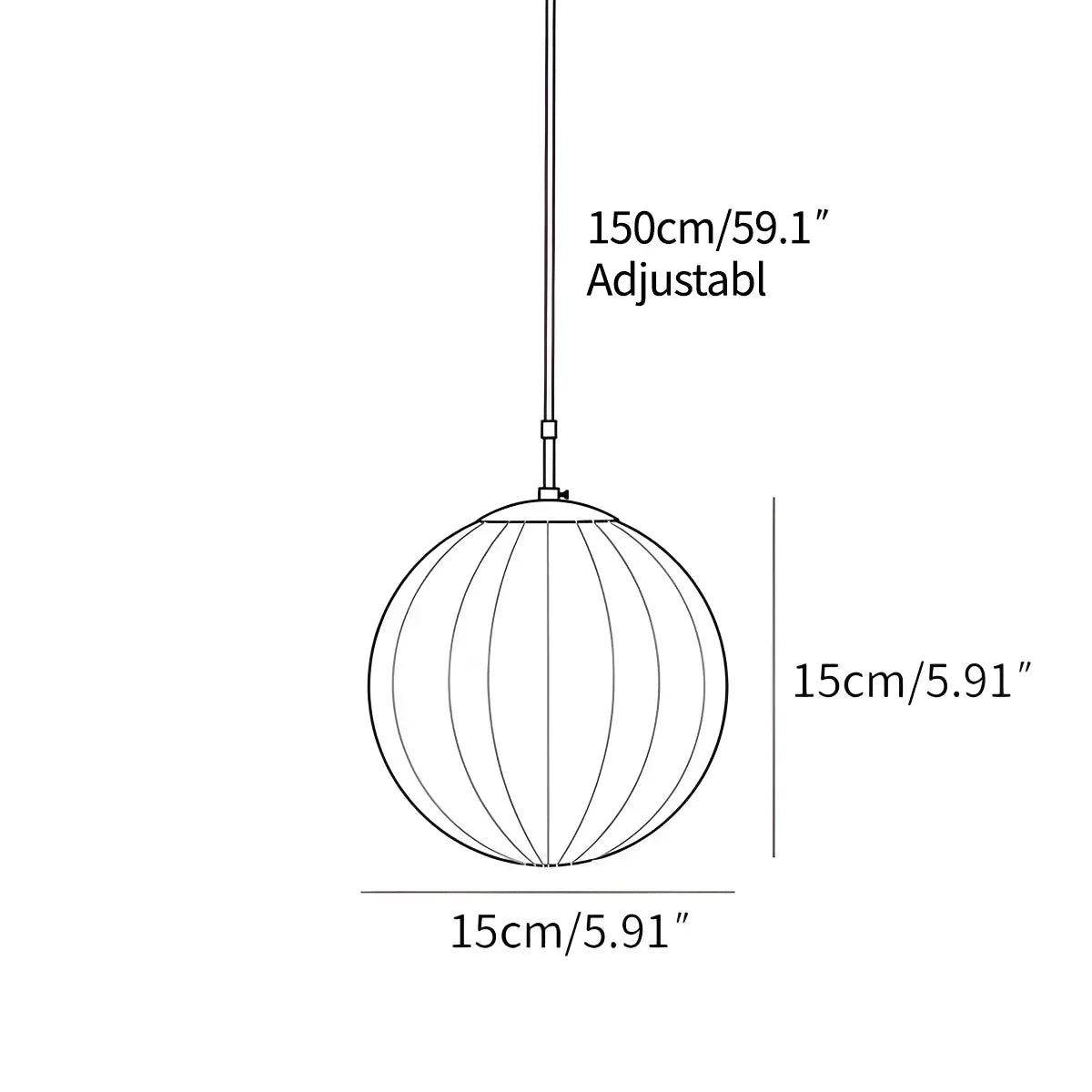 flairel Modern Nordic Water Pattern Glass Ball Pendant Light