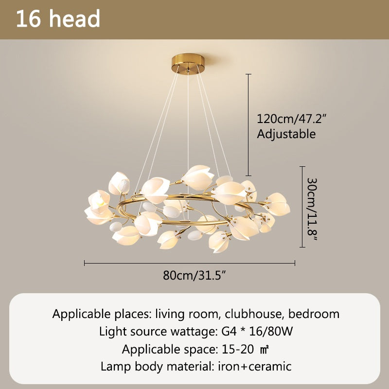 flairel Ceramics Magnolia Chandelier