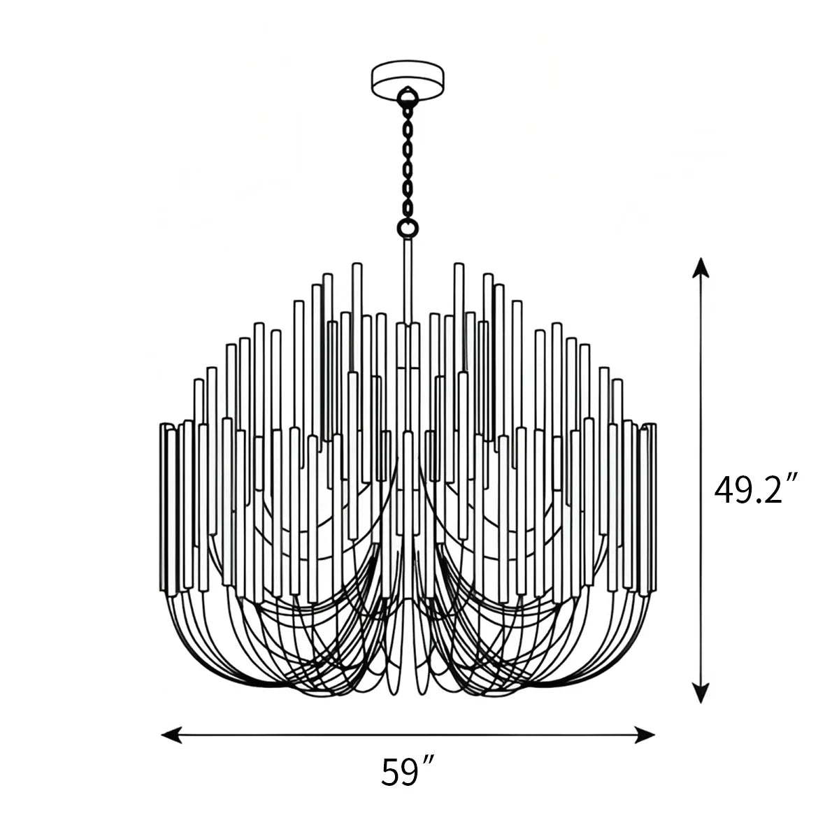 flairel Twiggy Chandelier for Dining Room