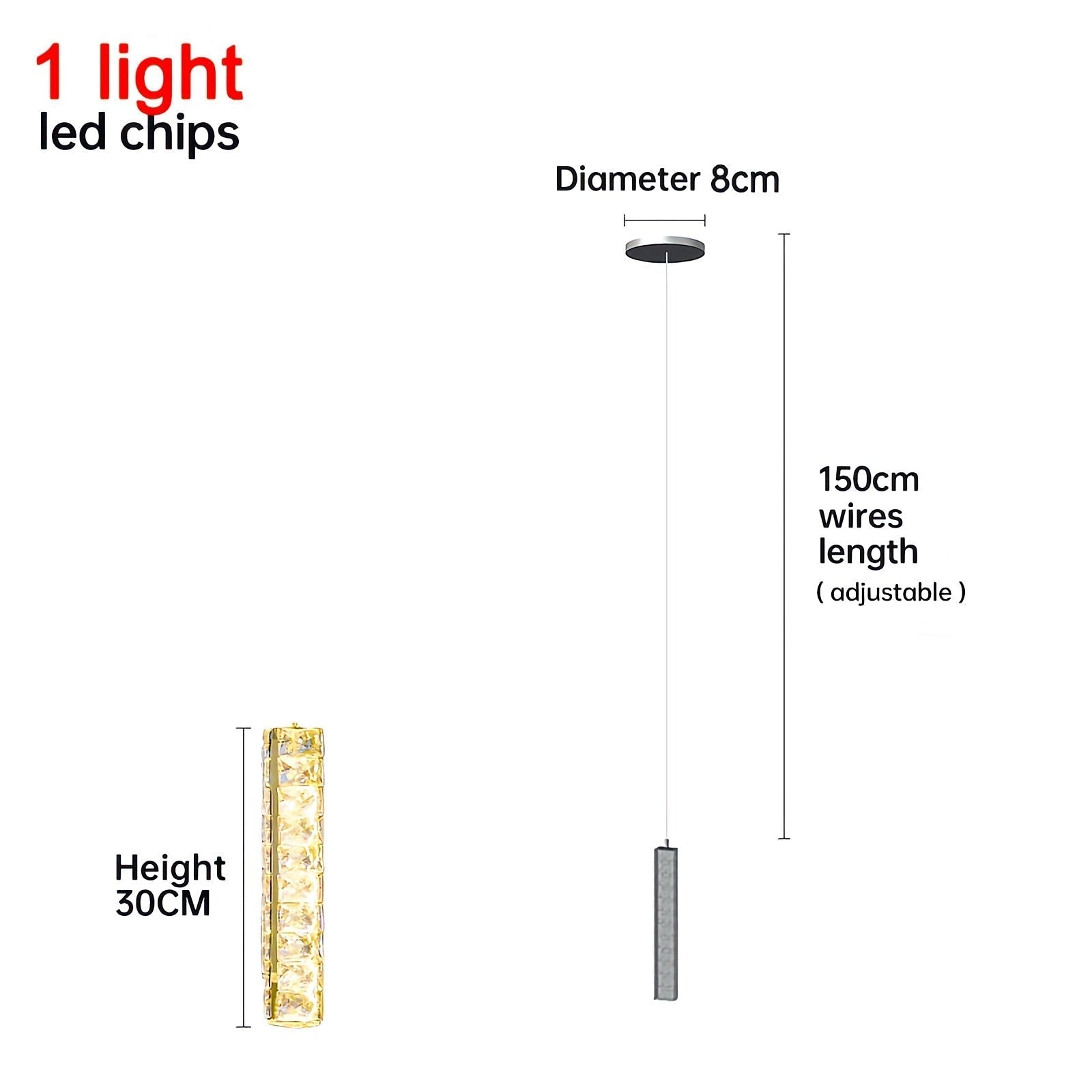 flairel Nordic Crystal LED Chandelier