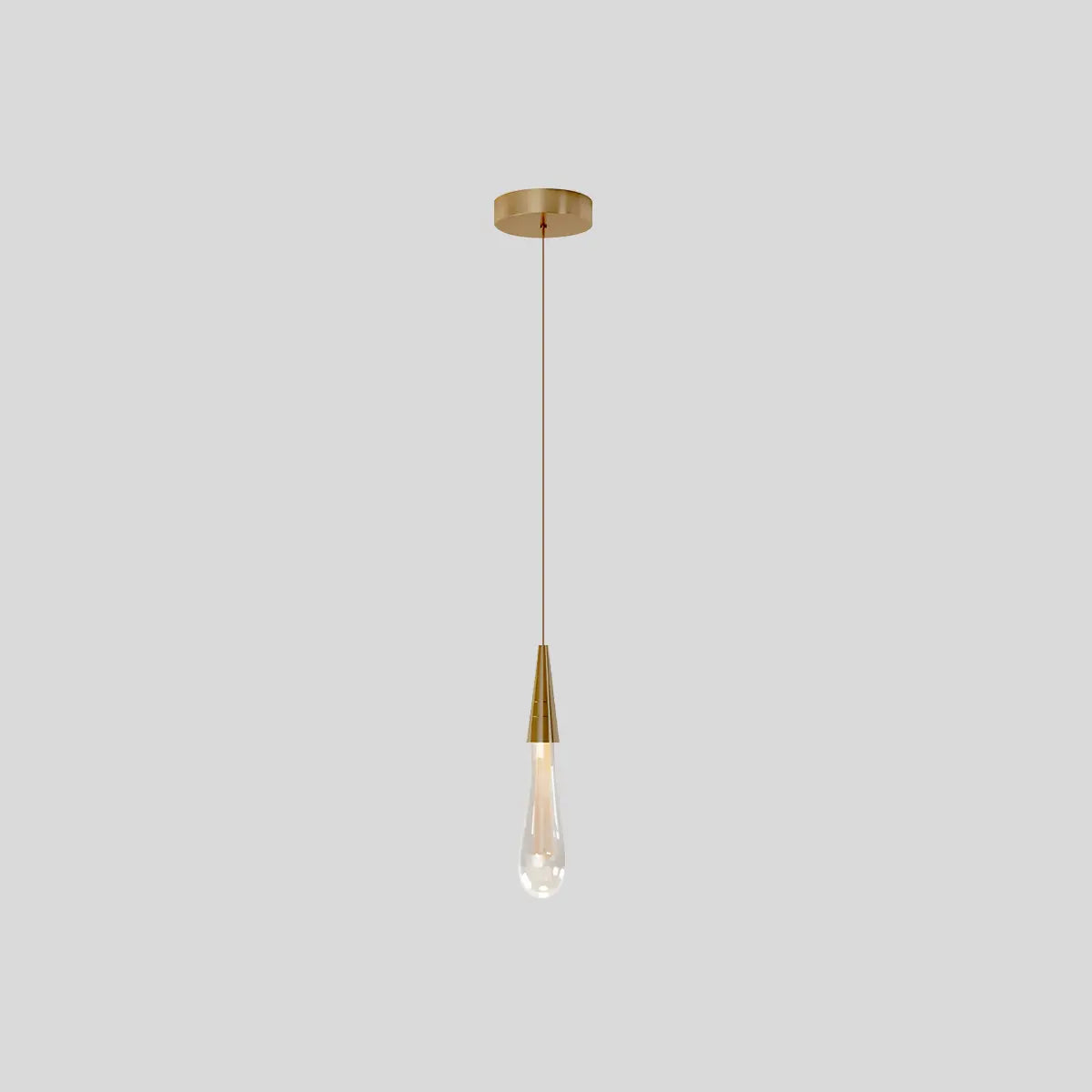 flairel Drop Crystal Chrome Pendant Light for Bedroom