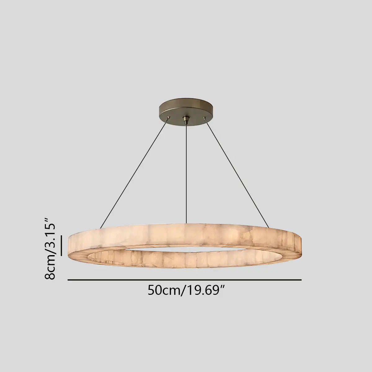 flairel Teva Round Spanish Alabaster Chandelier for Living Room
