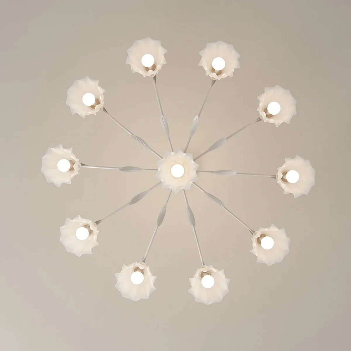 flairel French Vintage Lily of the Valley Flower Chandelier