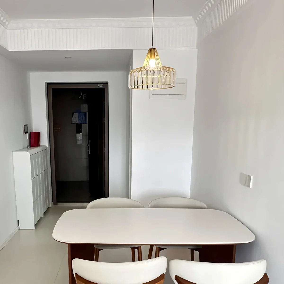 flairel Modern Iron Art Glass Pendant Lamp for Kitchen