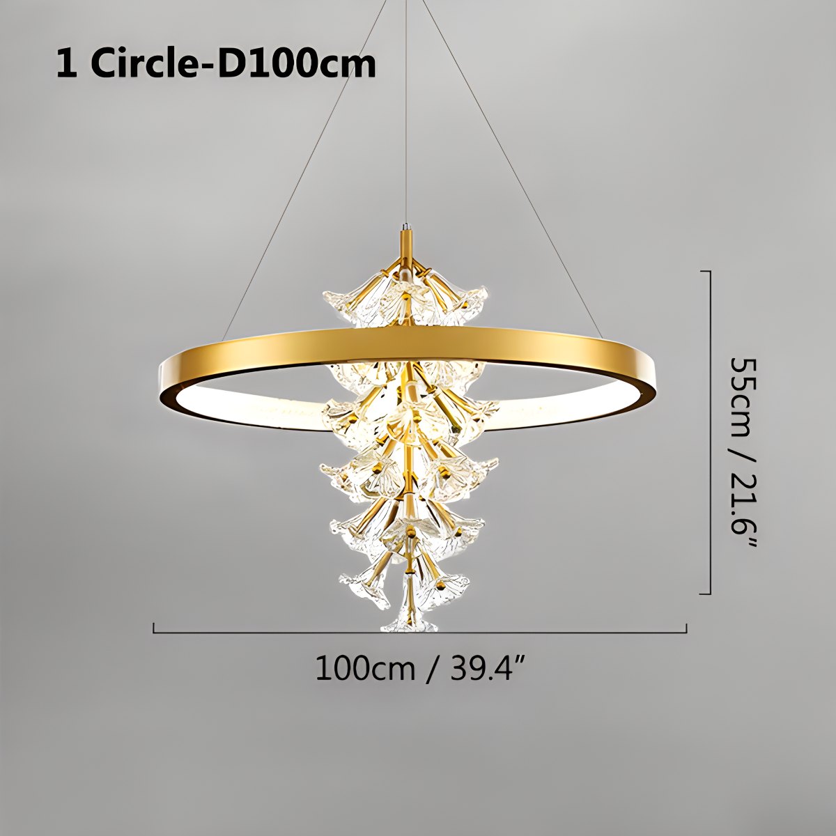 flairel Nordic Light Luxury Ring Creative Chandelier