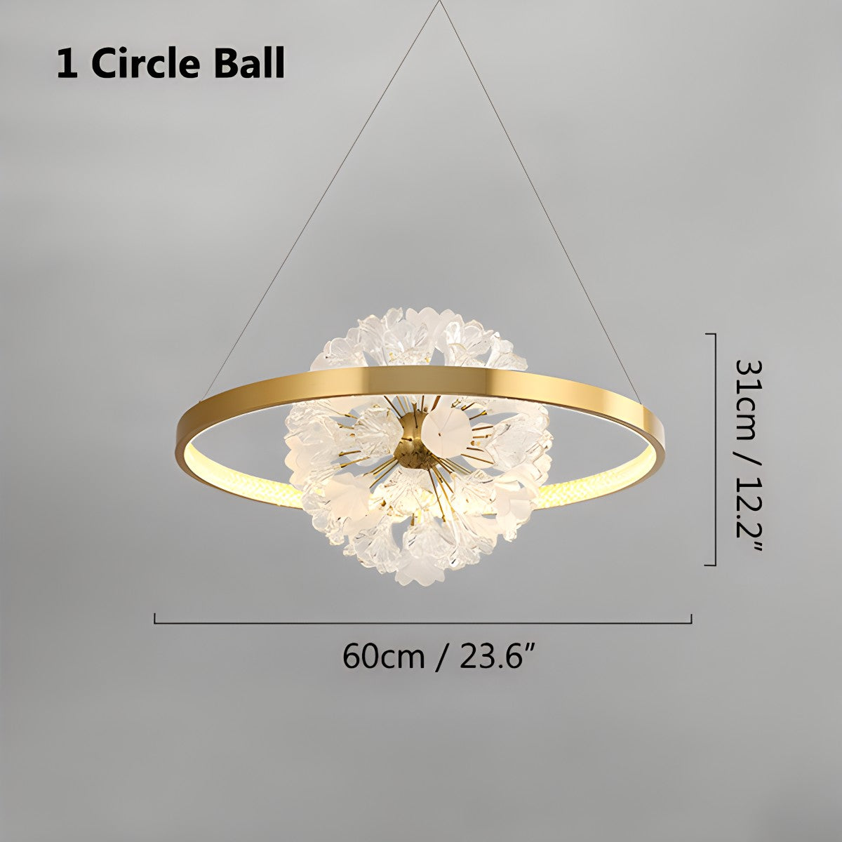 flairel Nordic Light Luxury Ring Creative Chandelier