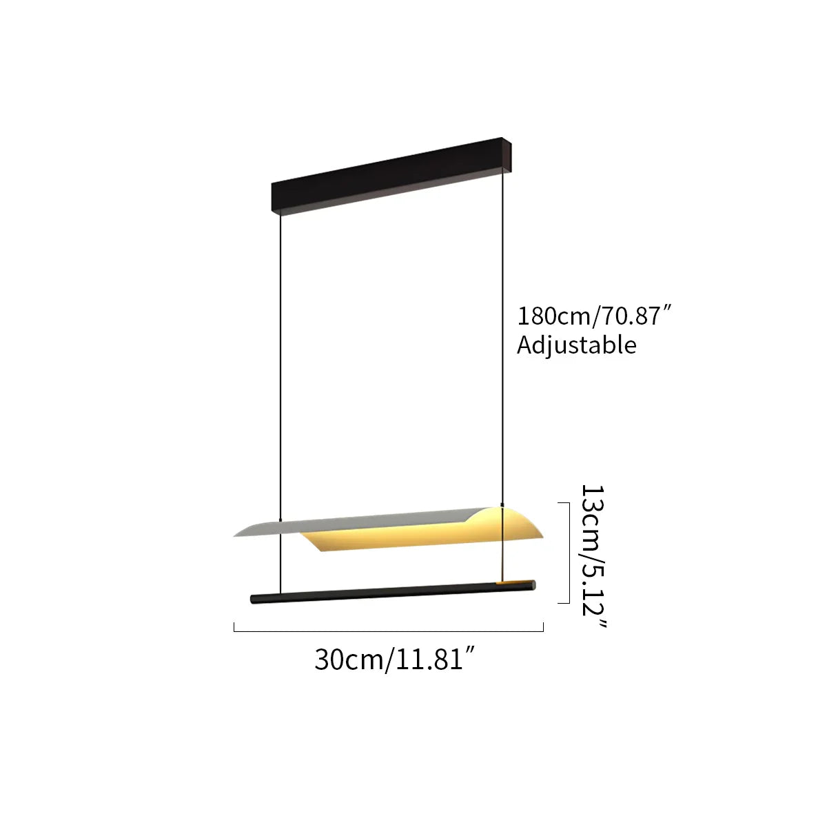 flairel Minimalist Tile Shape Dining Room Pendant Light