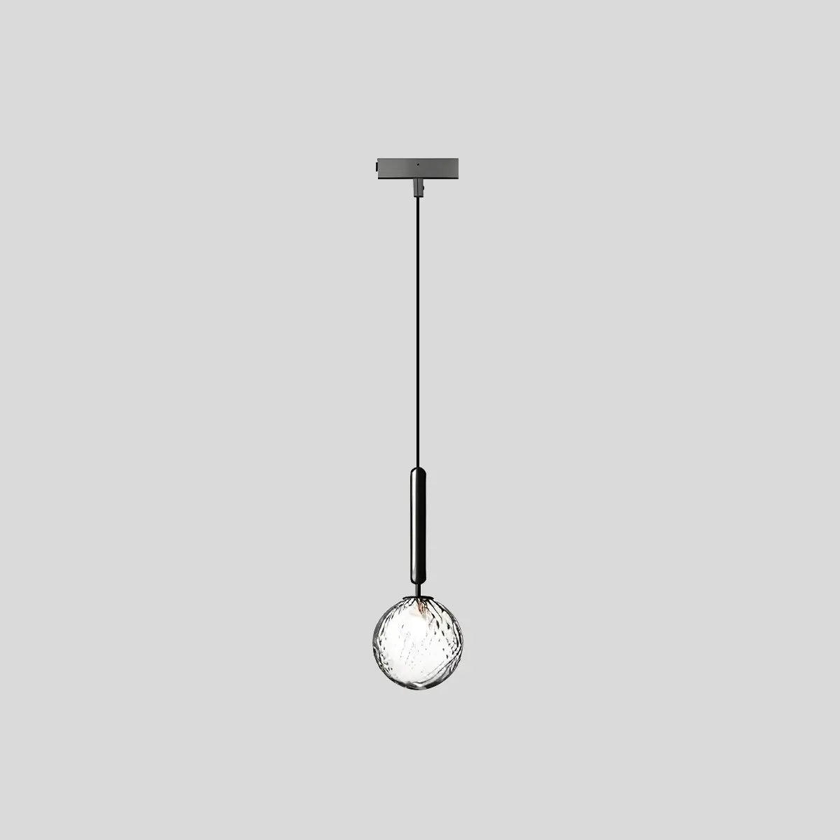 flairel Temen Globe Glass Pendant Light for Kitchen Island