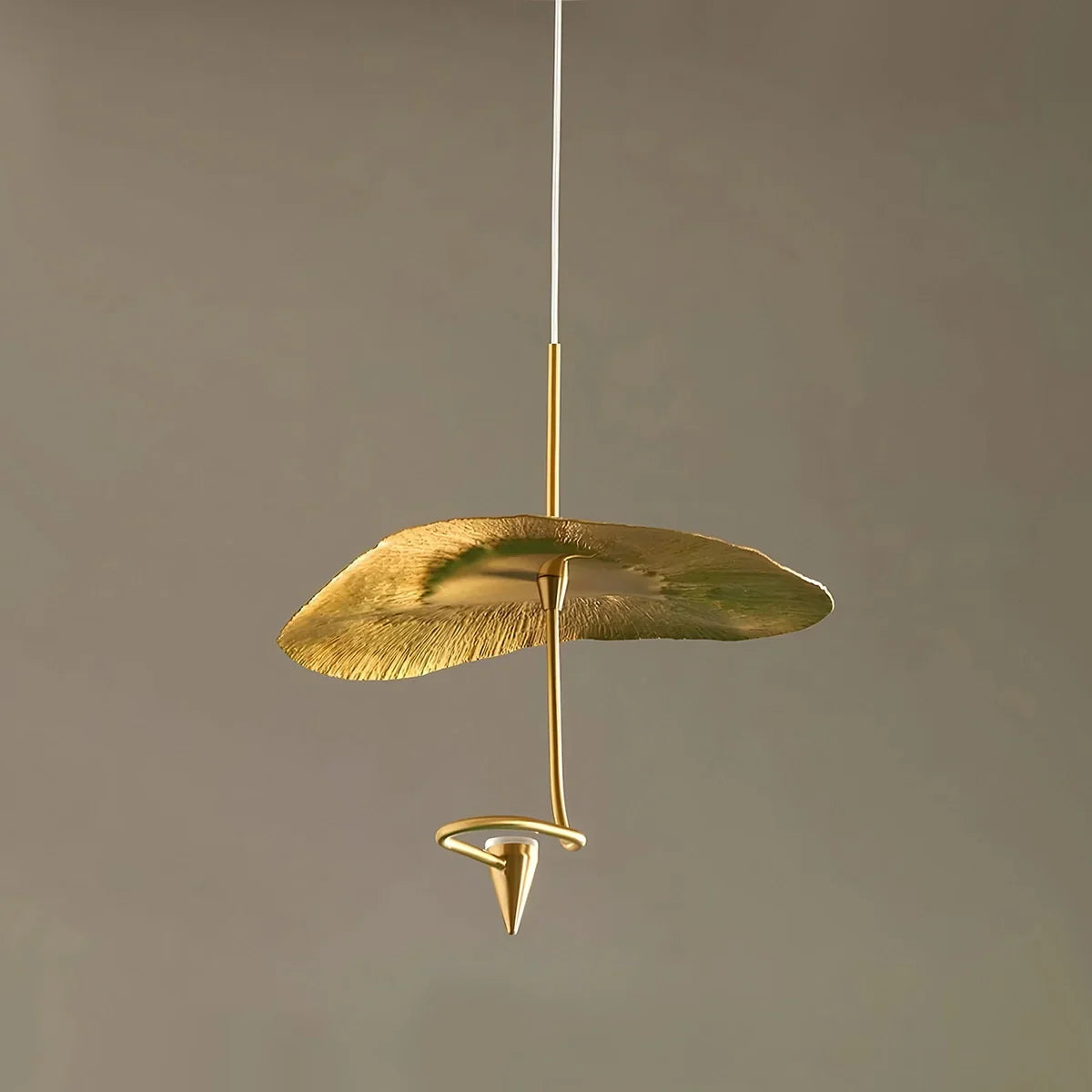 flairel Orlia Brass Lotus Leaf Chandelier