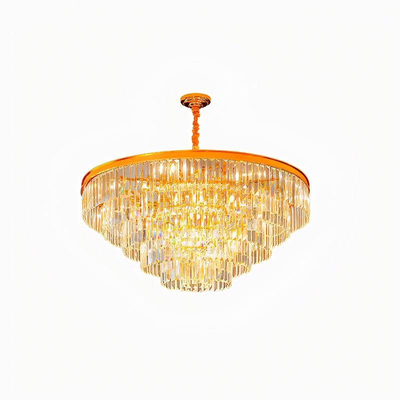 flairel Light Luxury Crystal Chandelier for Living Room