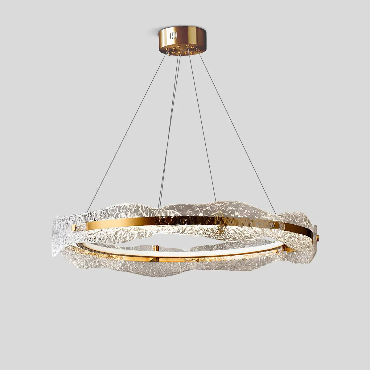 flairel Water Pattern Glass Chandelier for Living Room