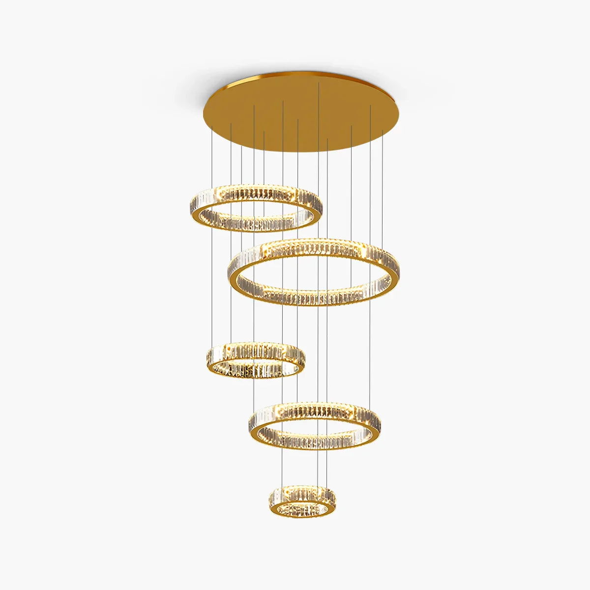 flairel Nordic Circular Villa Crystal Chandelier