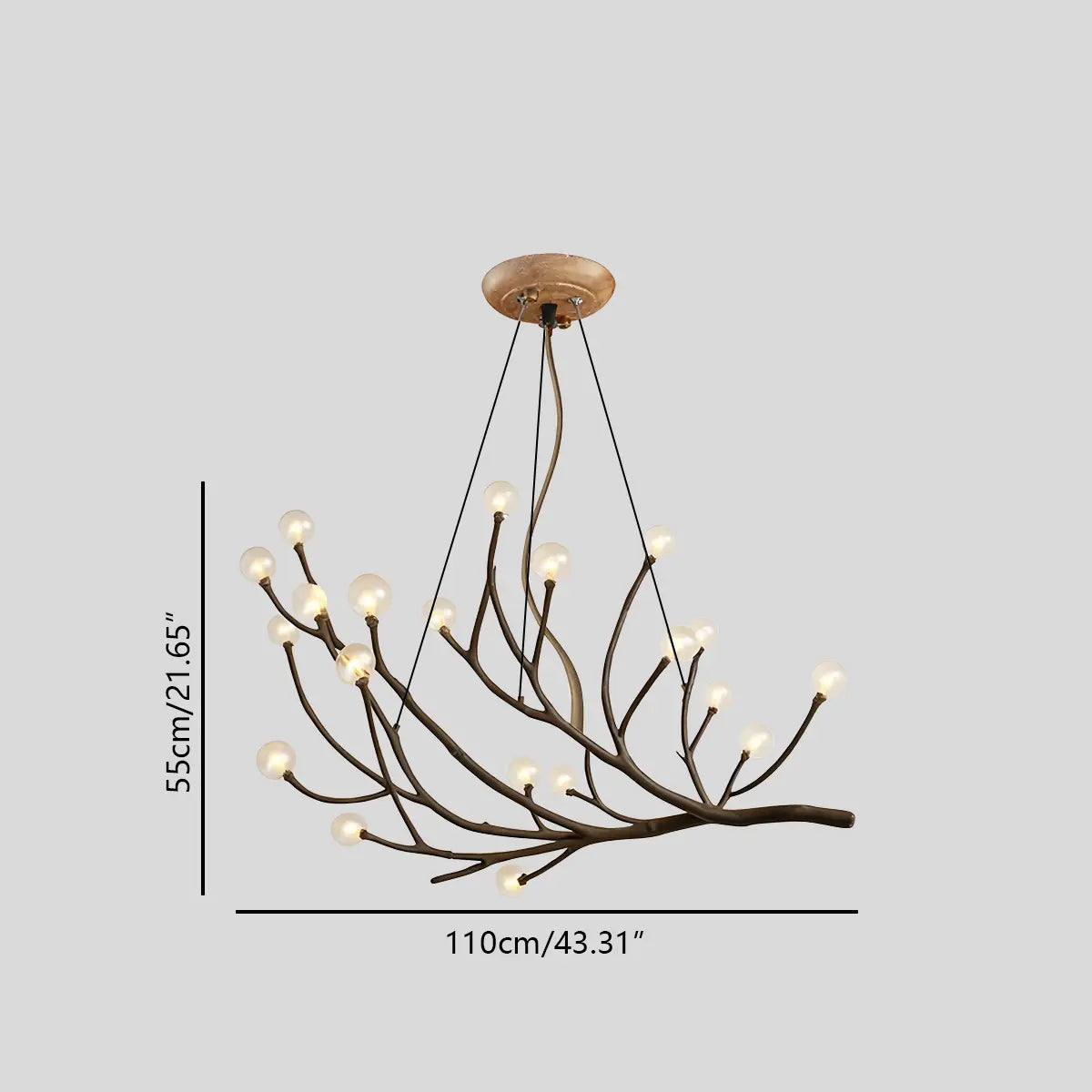 flairel Arvore Branch Glass Chandelier for Dining Room