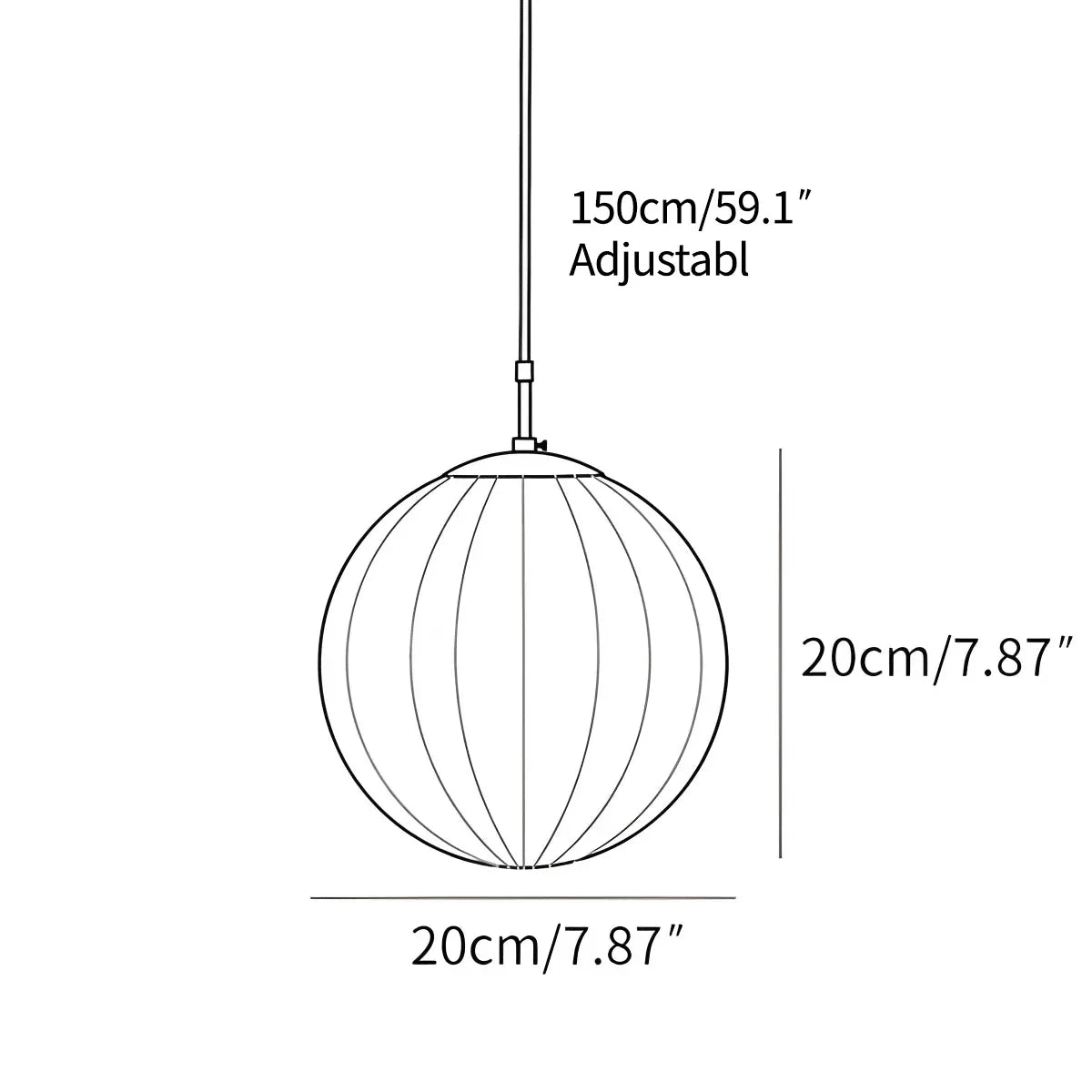 flairel Modern Nordic Water Pattern Glass Ball Pendant Light