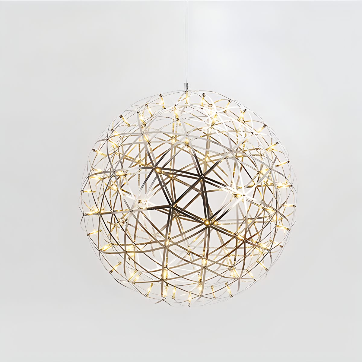 flairel Silver Fire Ball Pendant Light for Dining Room