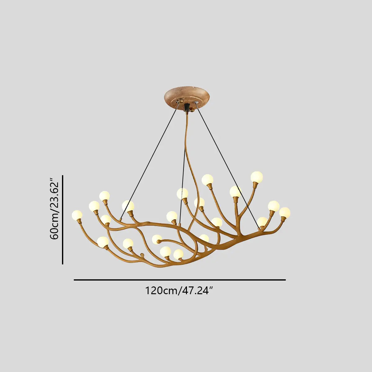 flairel Arvore Branch Glass Chandelier for Dining Room