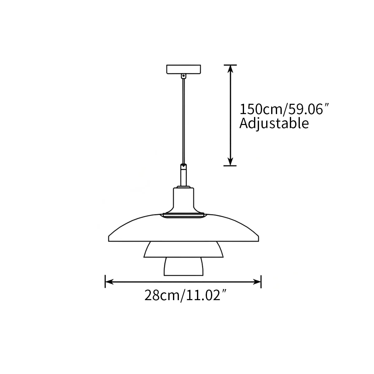 flairel Danish Designer Glass Pendant Lamp for Kitchen