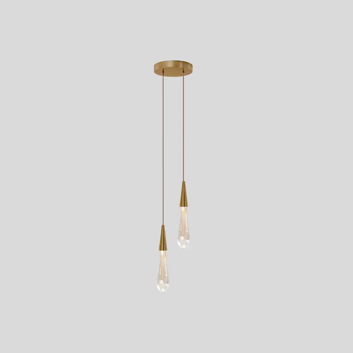 flairel Drop Crystal Chrome Pendant Light for Bedroom