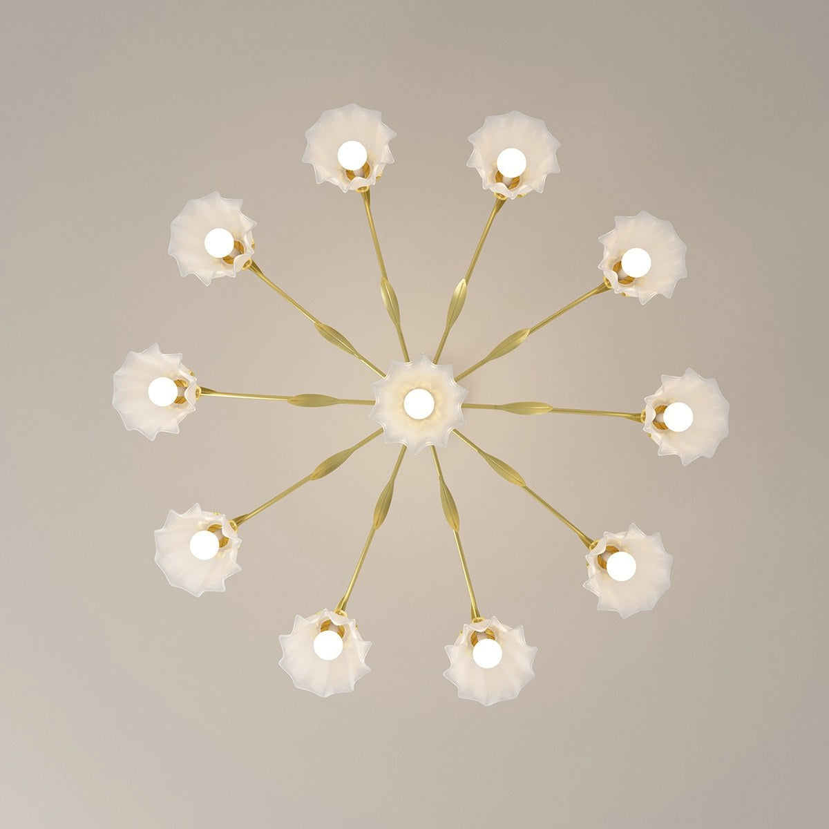 flairel French Vintage Lily of the Valley Flower Chandelier