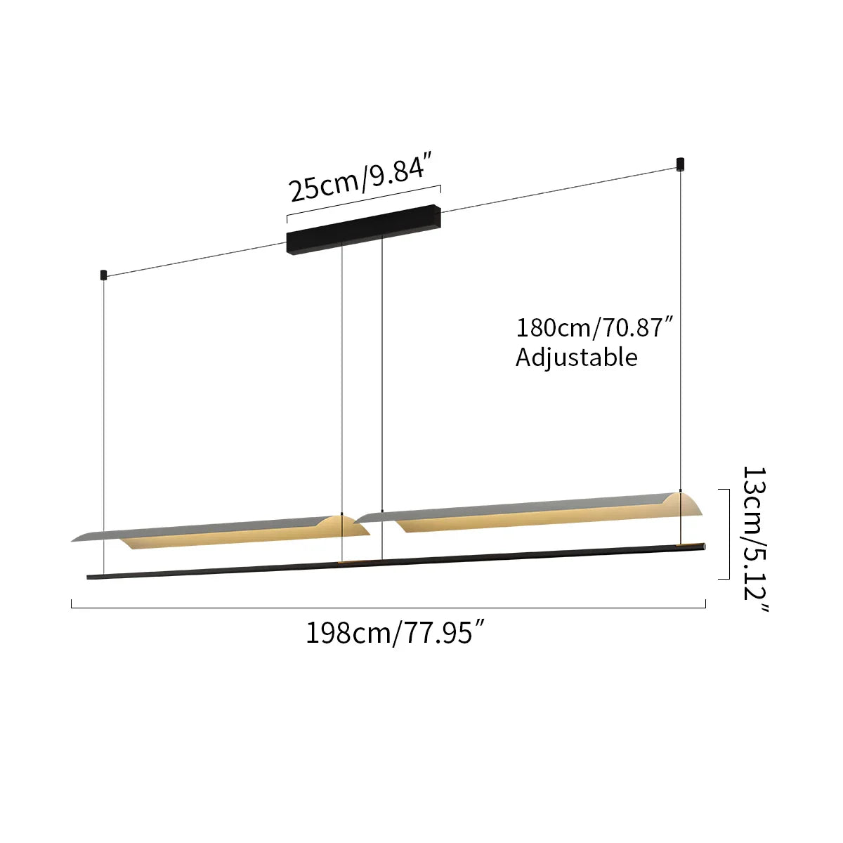 flairel Minimalist Tile Shape Dining Room Pendant Light