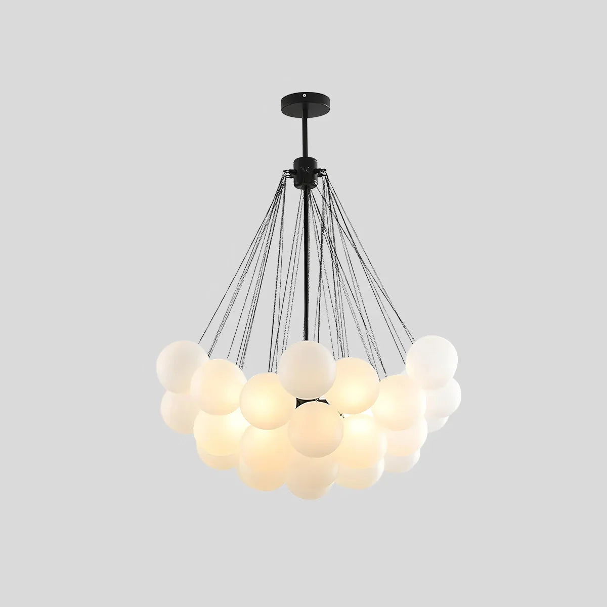 flairel Modern Bubble Glass Chandelier for Living Room