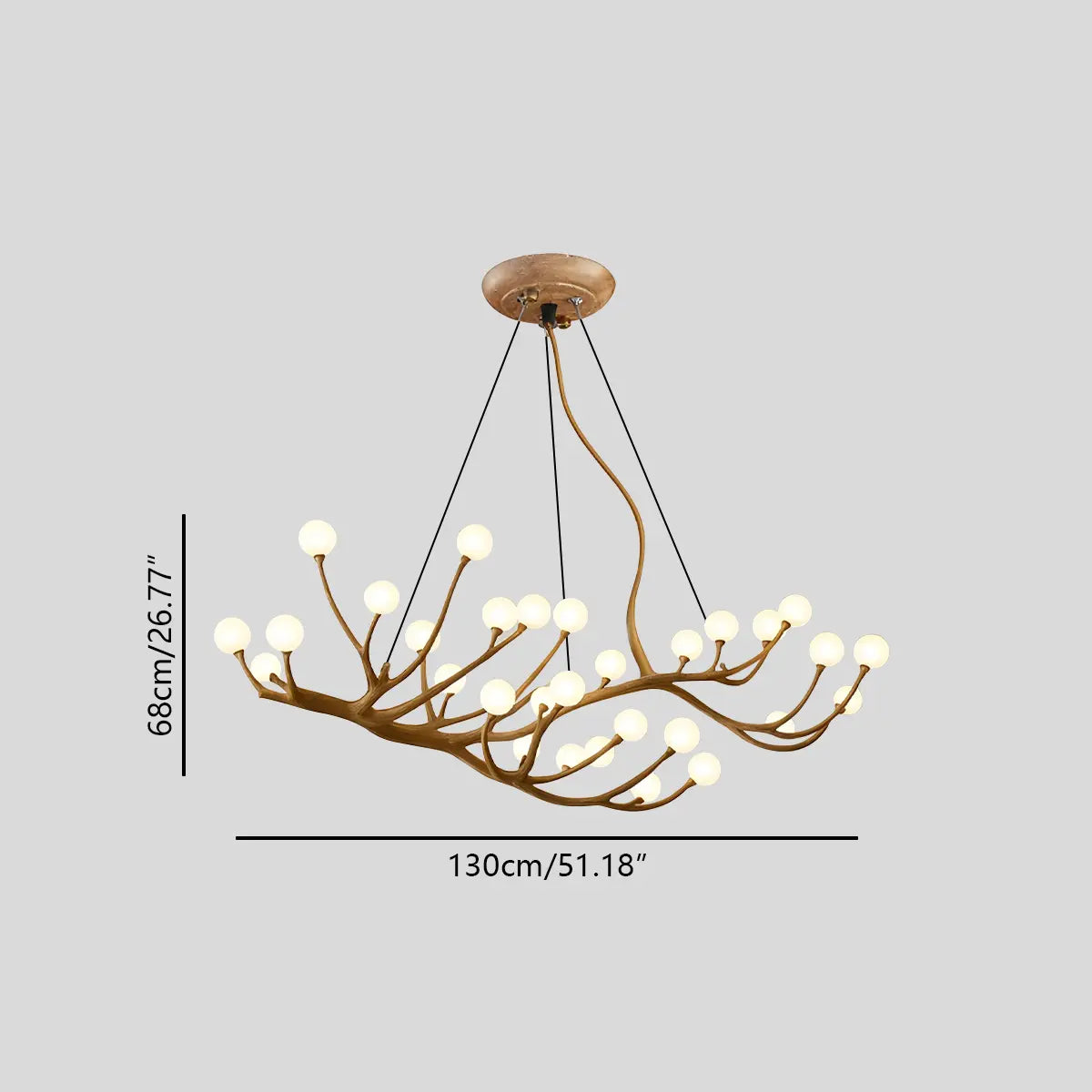 flairel Arvore Branch Glass Chandelier for Dining Room