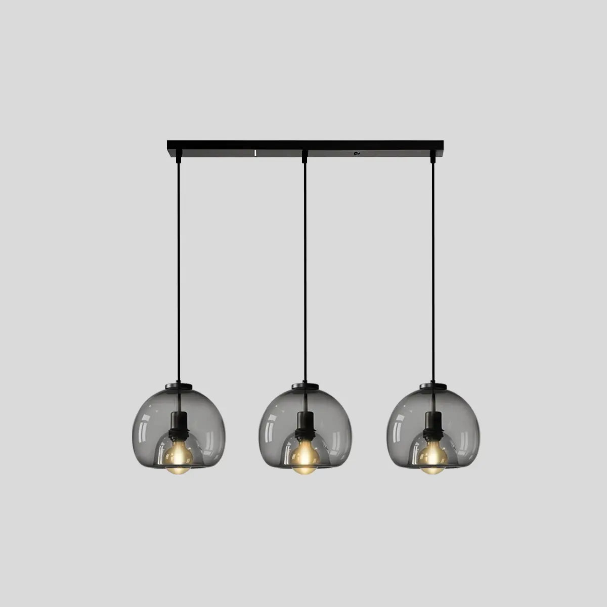 flairel Smoky Grey Glass Pendant Light