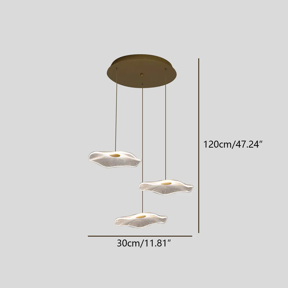 flairel Rotasu Lotus Leaf Staircase Chandelier