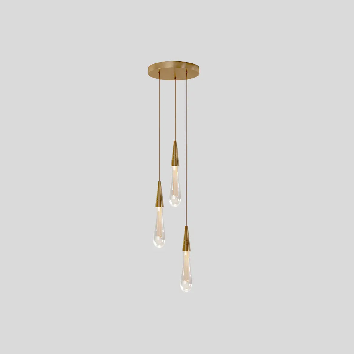 flairel Drop Crystal Chrome Pendant Light for Bedroom
