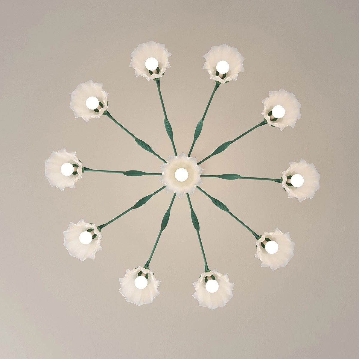 flairel French Vintage Lily of the Valley Flower Chandelier