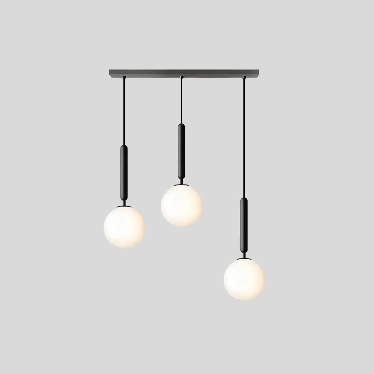 flairel Temen Globe Glass Pendant Light for Kitchen Island